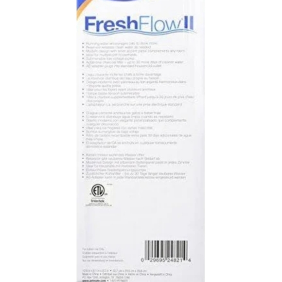 Petmate Brushed Nickel Reflection Pond Fresh Flow Pet Fountain - Picture 3 of 7